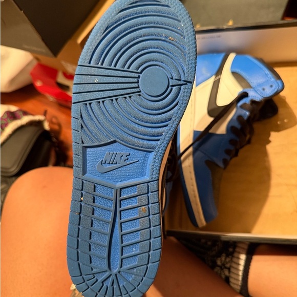 Jordan Kids Royal Blue and White Sneakers - Picture 3 of 3